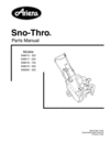 Thumbnail Ariens Sno - Thro 938017 - 522 Parts Manual